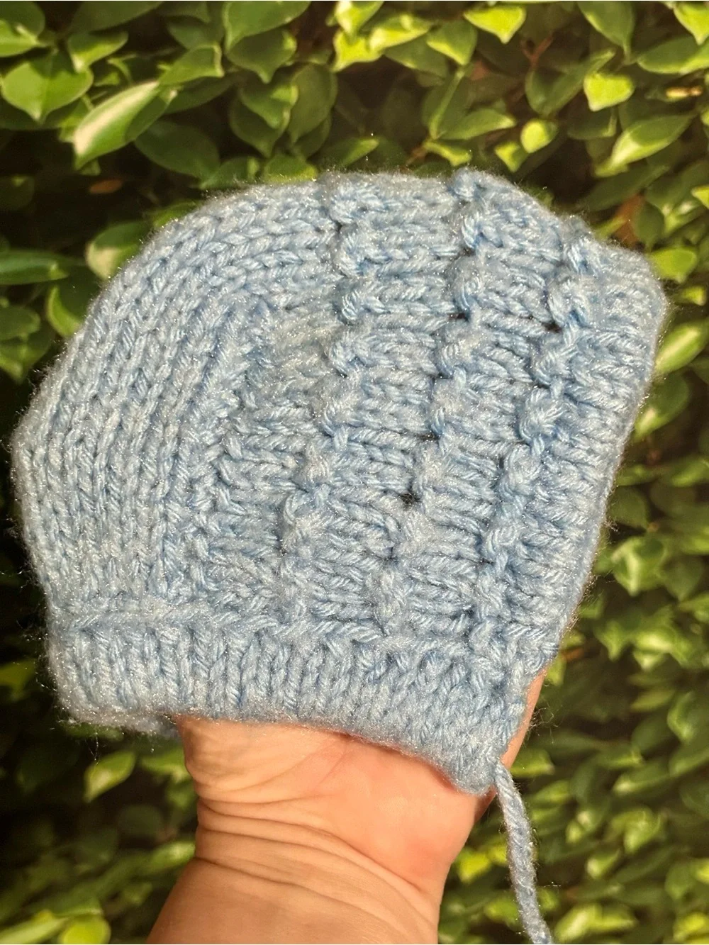 Hand Crocheted Blue Baby Sweater Set Cardigan With 2 Bonnets